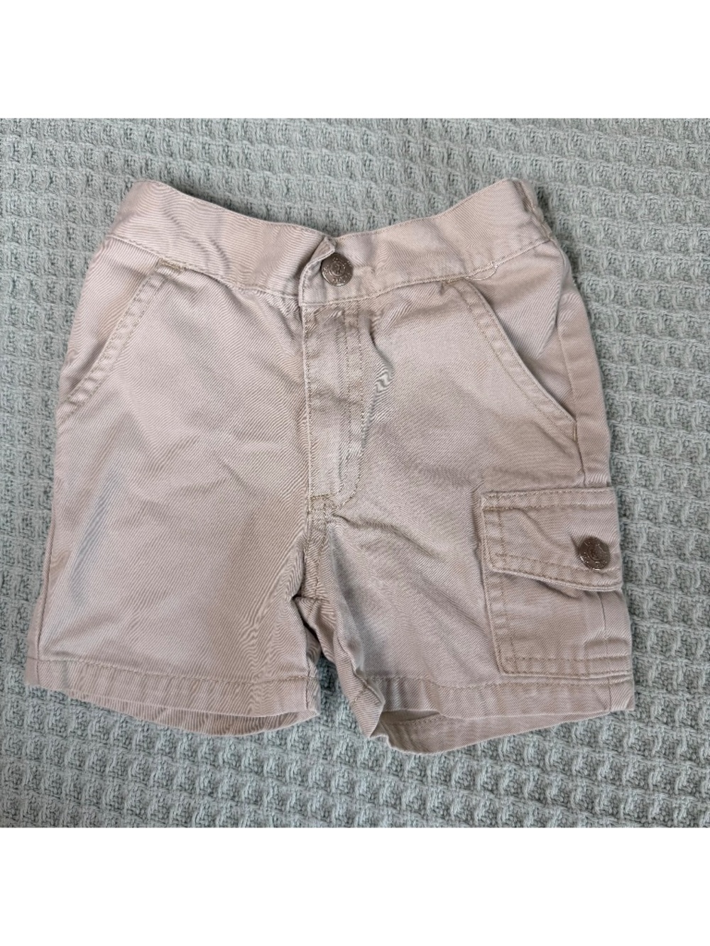 Vintage 90s Y2K Polo Jeans Co Ralph Lauren Tan Cargo Shorts Baby 6-12 Months